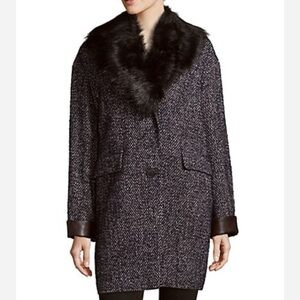 Dawn Levy  KABA FAUX FUR - trimmed coat